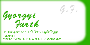 gyorgyi furth business card